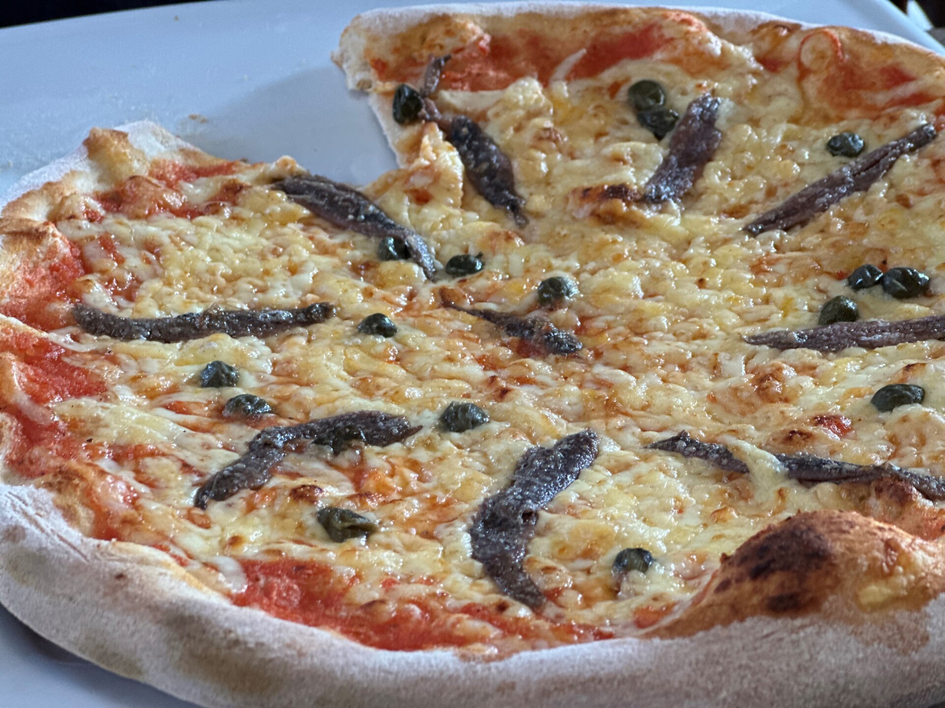 Pizza met vis